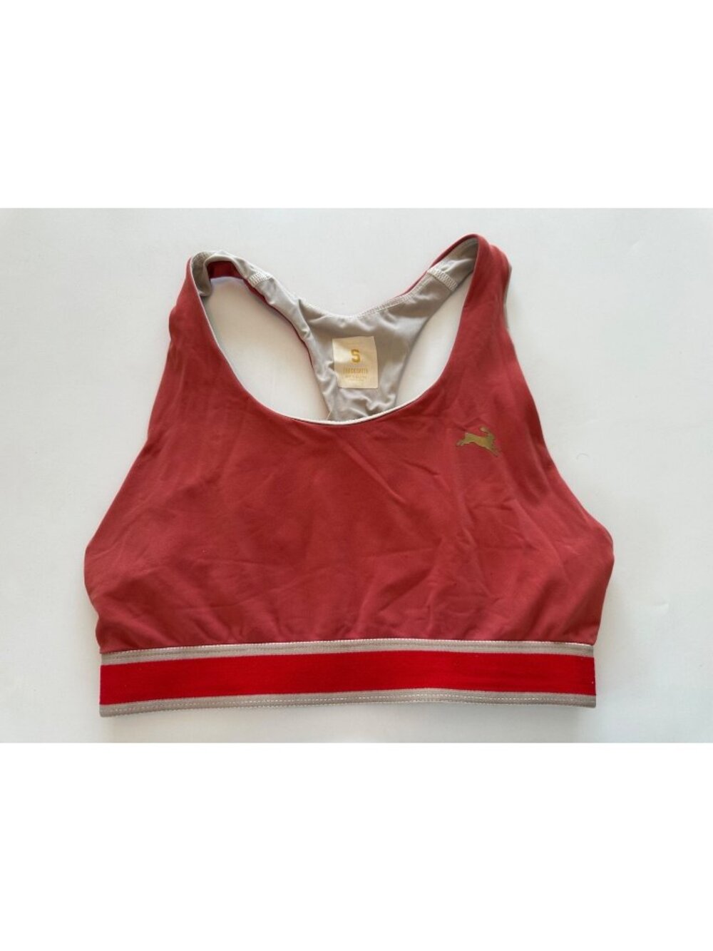 Tracksmith Womens Small Run Bra Red Orange